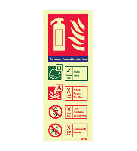 Midland Fire - Fire Extinguisher Identity Sign (Dry Powder) 