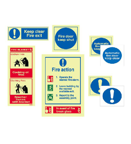 midland fire - various fire safety signs